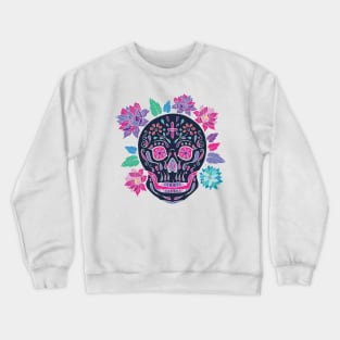 Mexican skull with flowers Crewneck Sweatshirt